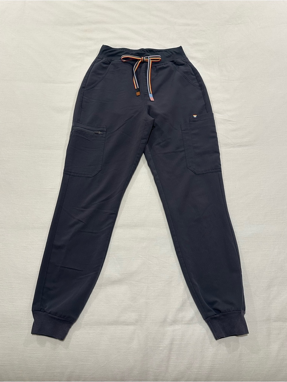 FIGS Charcoal Pride Scrub Set - Catarina Top & Zamora High Waisted Joggers - Picture 7 of 10